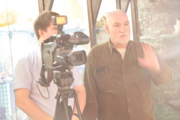 На съёмках.  Фото из архива автора.