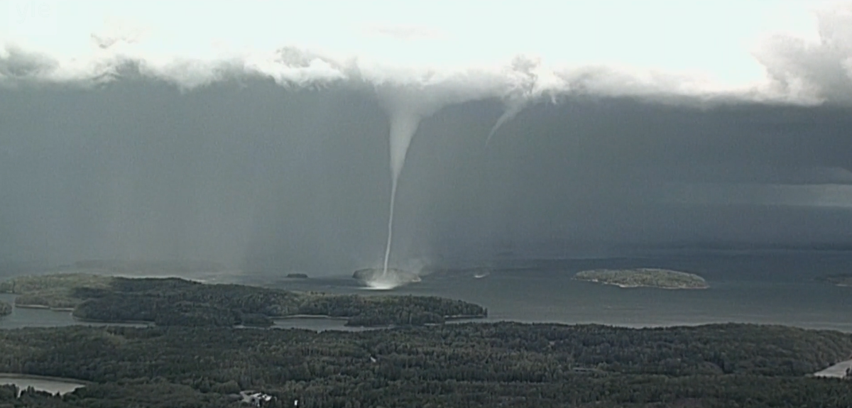Торнадо в районе Парайнена, 6 сентября 2019. Фото: Yle