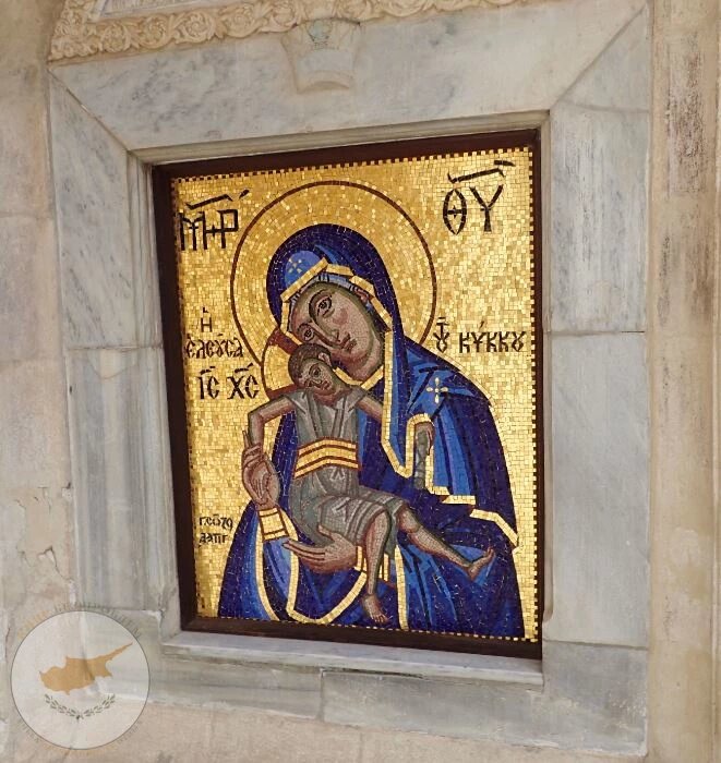 Мозаичное изображение Киккской Богоматери в Киккском монастыре 