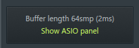 Обладателям внешней звуковой карты может хватать даже 2мс, но владельцам обычной звуковой карты не удастся достичь хорошего звука при таком размере буфера. Можете проверить