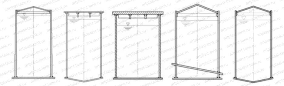 Конструктив цилиндрических емкостей вертикального исполнения