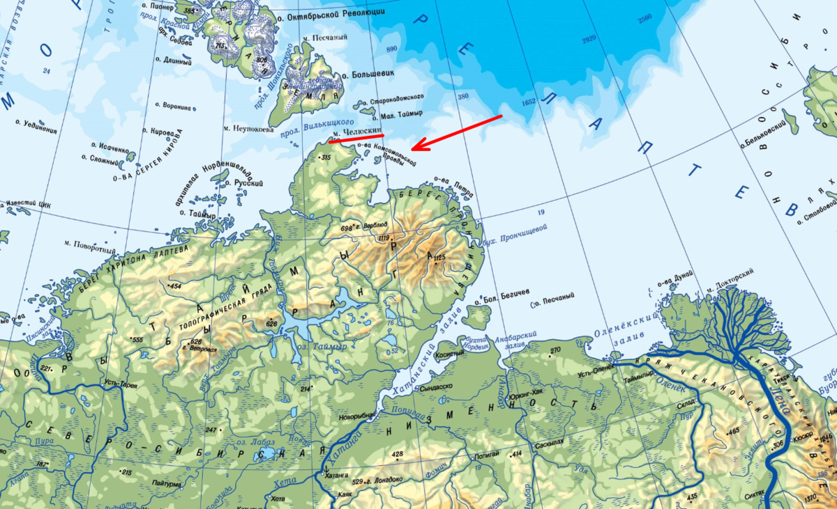 Пролив вилькицкого соединяет карское море и. Остров Вилькицкого Карское море. Море Лаптевых. Пролив Лаптева. Острова Комсомольской правды. Остров комсомолец на карте России.