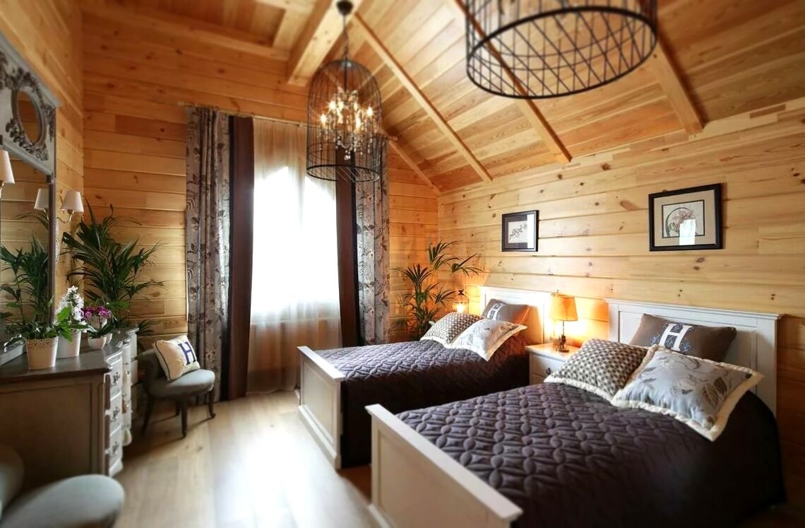 Отделка стен вагонкой | Источник фото: Happymodern.ru