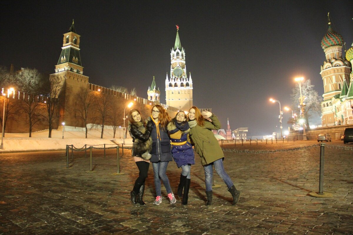С друзьями на Красной площади