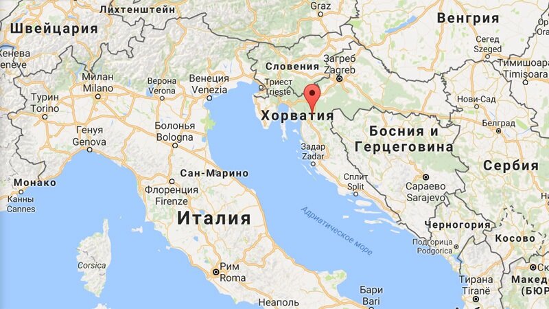 Хорватия на карте (Фото взято с ресурса compromat.ws)