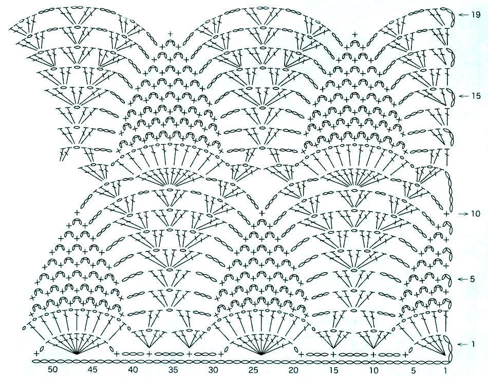 Схема узора «Ананас»