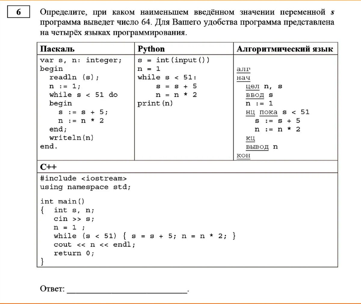 Задание №6 по информатике. Решаем двумя способами: вручную и с помощью  Питона. Задание на циклы. | ЕГЭ информатика - бесплатные уроки | Дзен