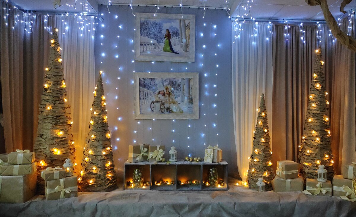 Вот такая тёплая и уютная фото-зона получилась