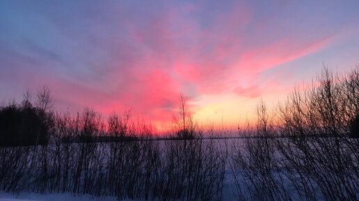 Пустынная дорога в Сибири на рассвете