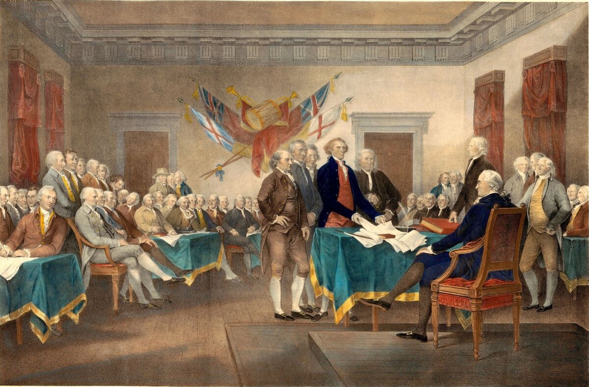 Принятие декларации независимости сша год. Первый континентальный конгресс 1774 г. Подписание декларация независимости США 1776. Второй континентальный конгресс 1775. Джон Трамбулл декларация независимости.