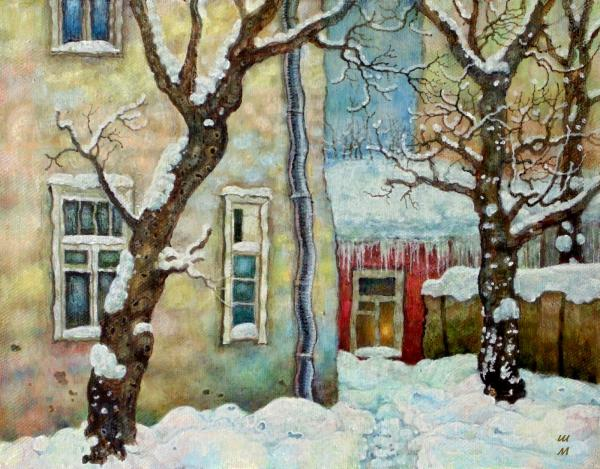 Московские дворики. Художник Михаил Шашурин. Источник http://www.creative.su/items/48655a?cpage=1