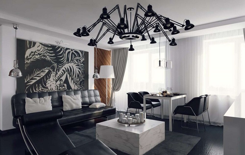 Люстра в стиле хай-тек