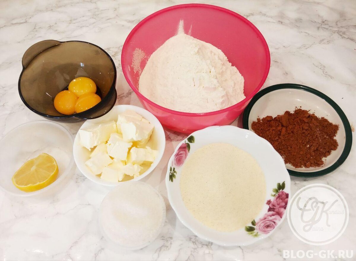 Ингредиенты для шоколадного печенья
