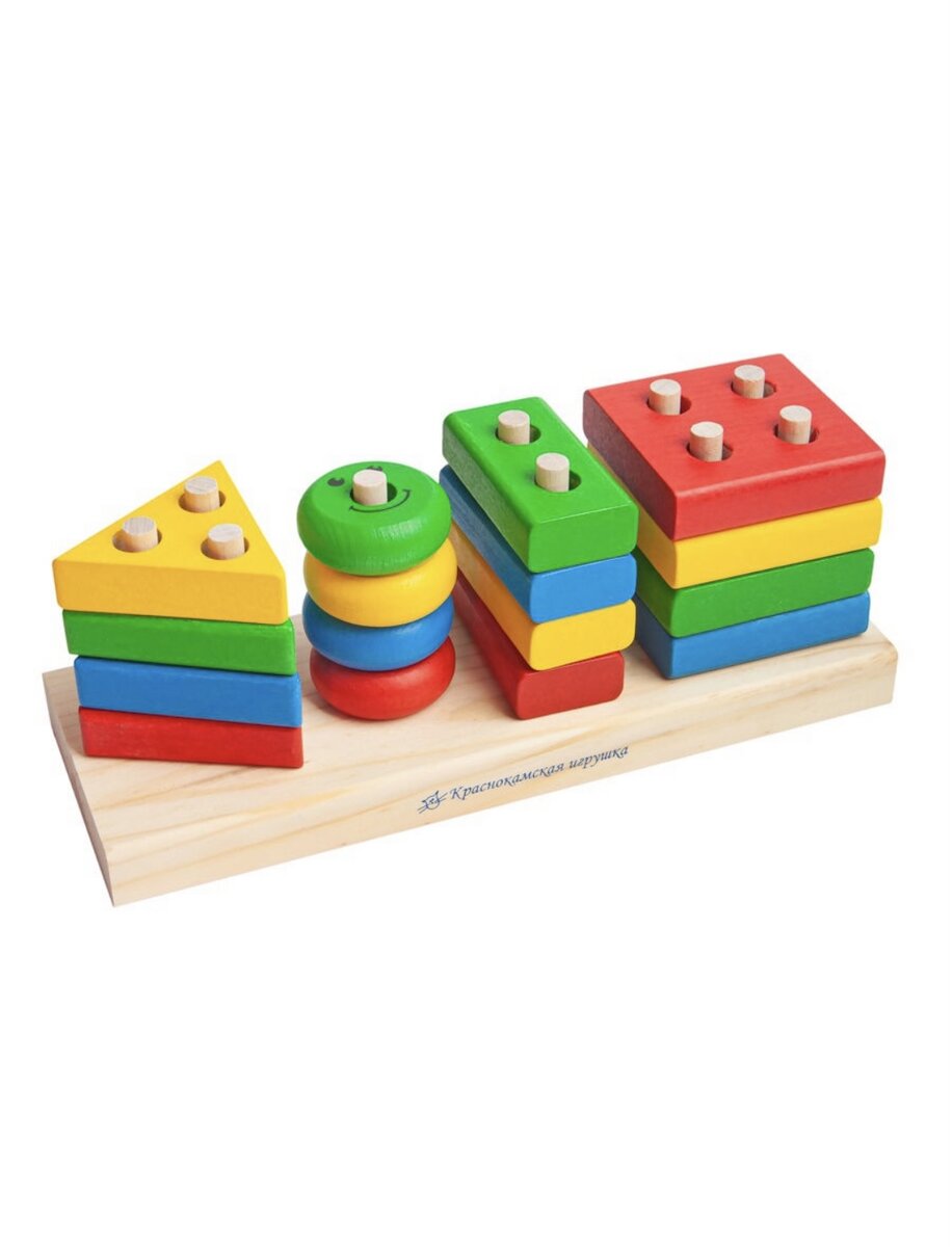 Логическая пирамидка «Геометрик». Производитель: краснокамская игрушка. 