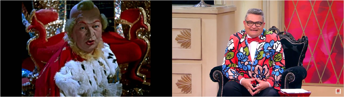 Кадры из фильма "Королевство кривых зеркал" и из передачи "Модный приговор". Фото из открытых источников