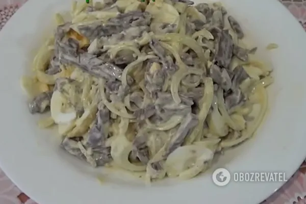 Салат из свиного сердца 