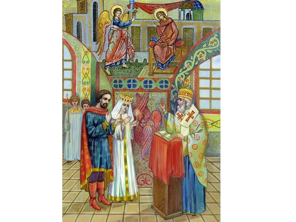 На ком женился князь владимир после крещения