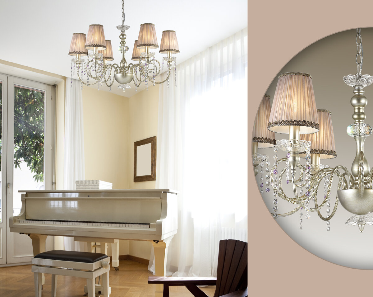 Люстра Odeon Light 3390/6 в интерьере
