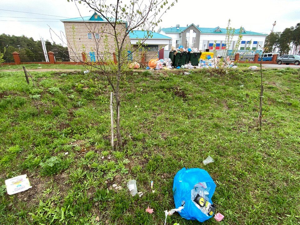В соцсетях главы Башкирии жители часто жалуются на неубранный мусор. На фото: село Николо-Березовка в Краснокамском районе