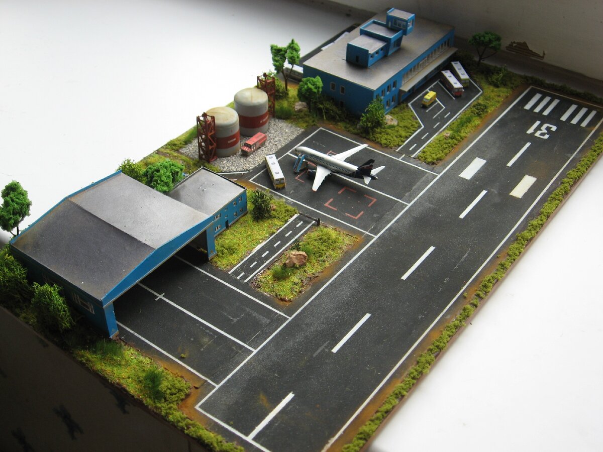 Аэропорт 1:500 из бумаги размером с лист А4 | Прогулки в стратосфере | Дзен
