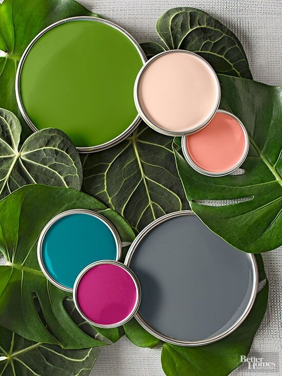 Тропический интерьер и его правила. Источник фото: http://www.bhg.com/decorating/color/schemes/2015-color-palette-of-the-year/