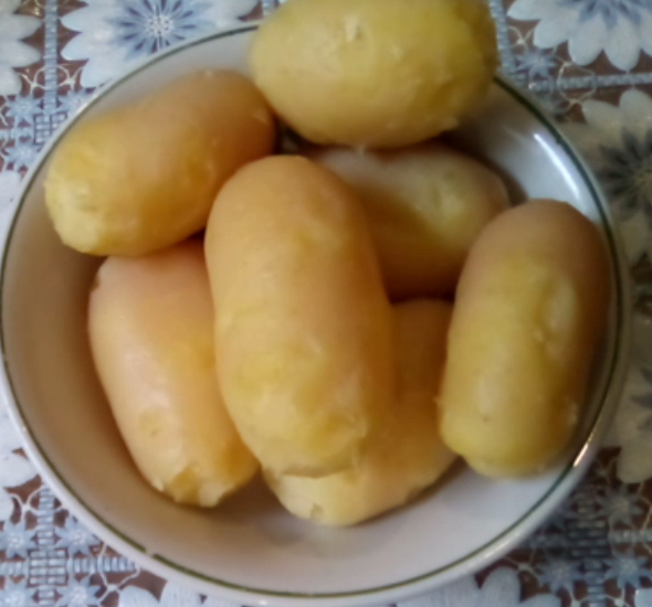 очистили картошку