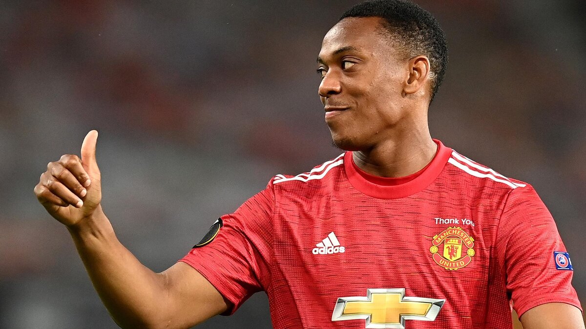 Антони Марсьяль празднует гол в матче с ЛАСКом Getty Images