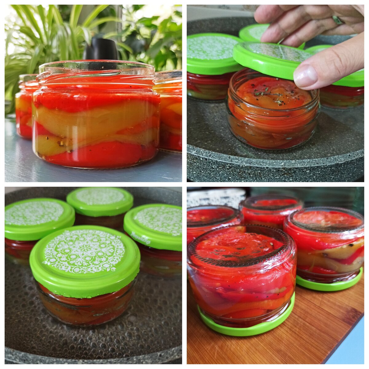 Печёный перец с чесночной заправкой