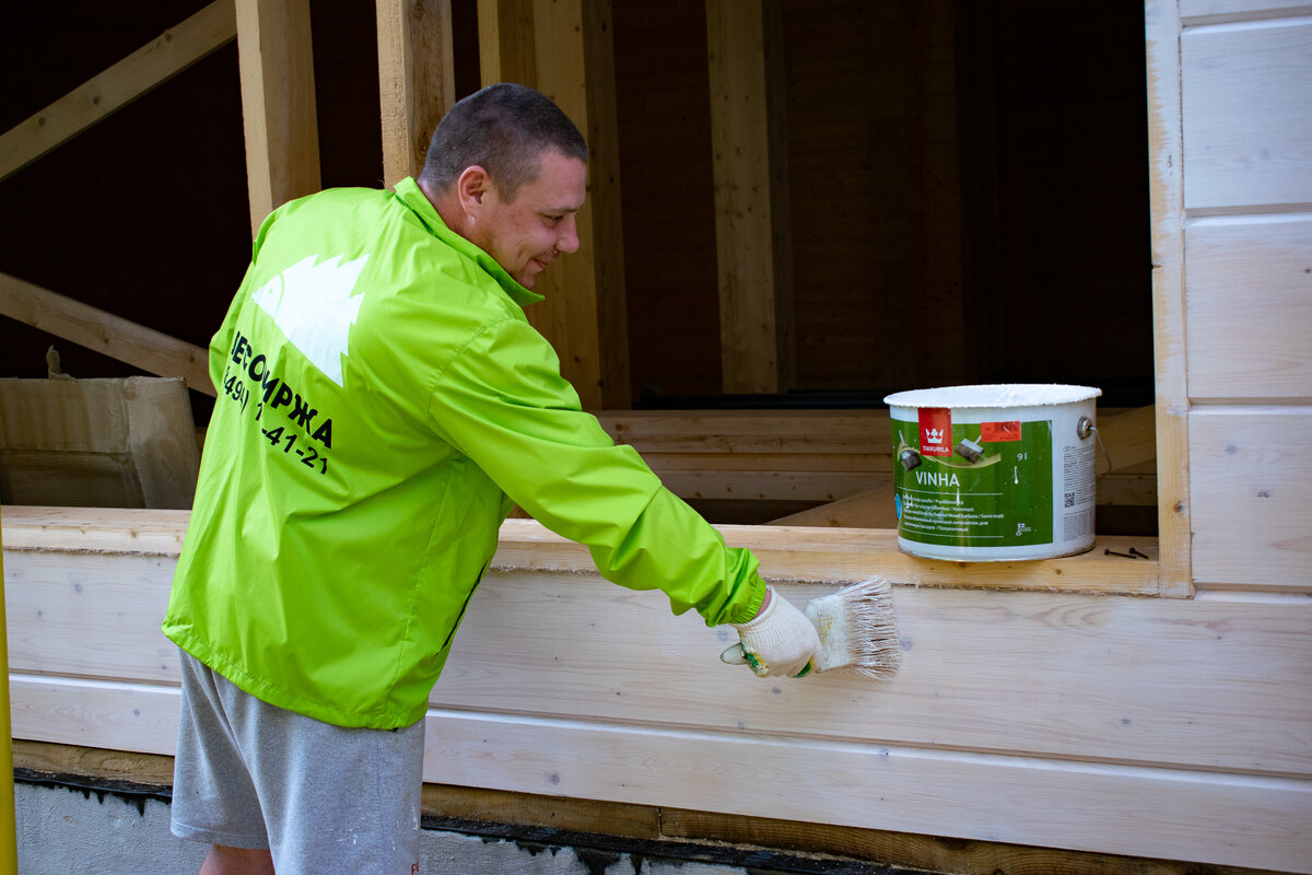 Покраска фасада Tikkurila Vinha