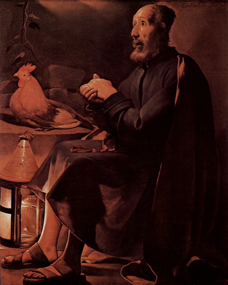 Жорж де Латур. «Раскаяние святого Петра», 1645