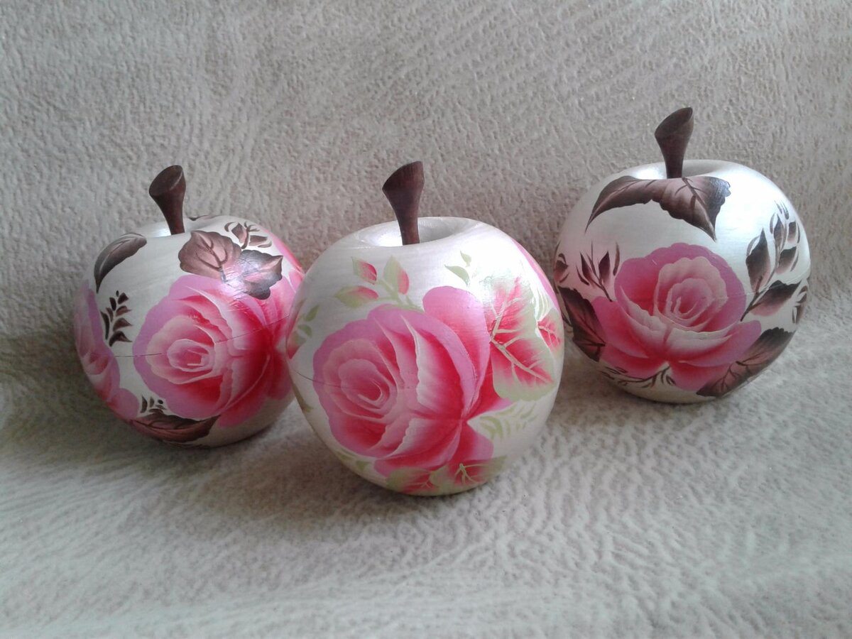 роспись двойным мазком по дереву