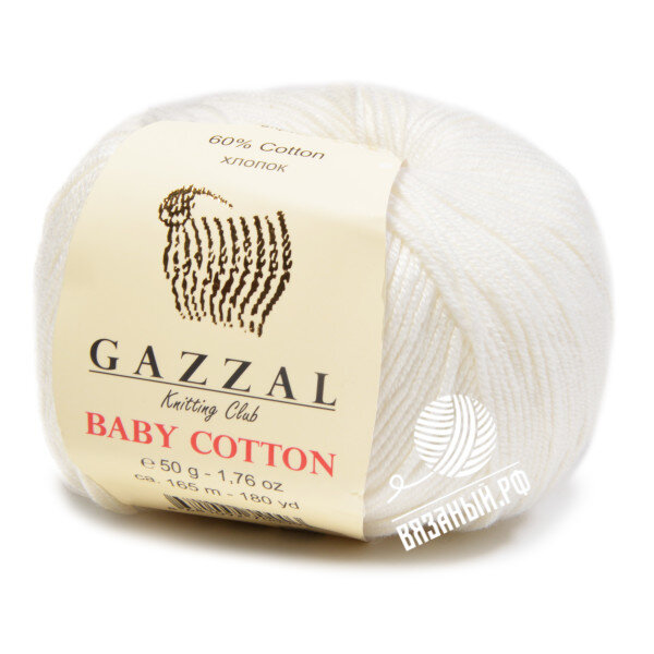 Baby Cotton от Gazzal (хлопок 60% + акрил 40%)