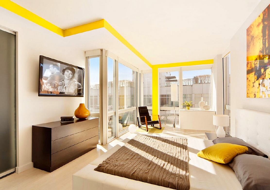 Желтый цвет в интерьере квартиры