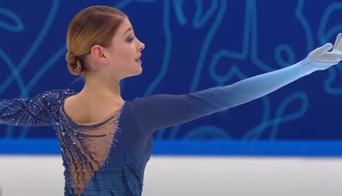 Алена Косторная. Финал кубка России по фигурному катанию. Источник фото: YouTube канал Первого канала.