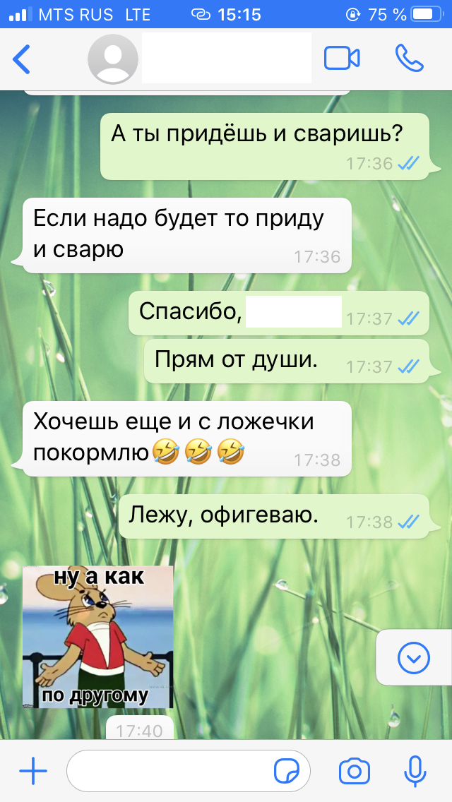 Фрагмент подлинной переписки.