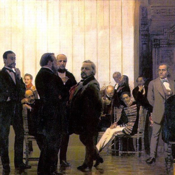 Илья Репин. Славянские композиторы. 1872. Московская государственная консерватория им. П.И. Чайковского, Москва