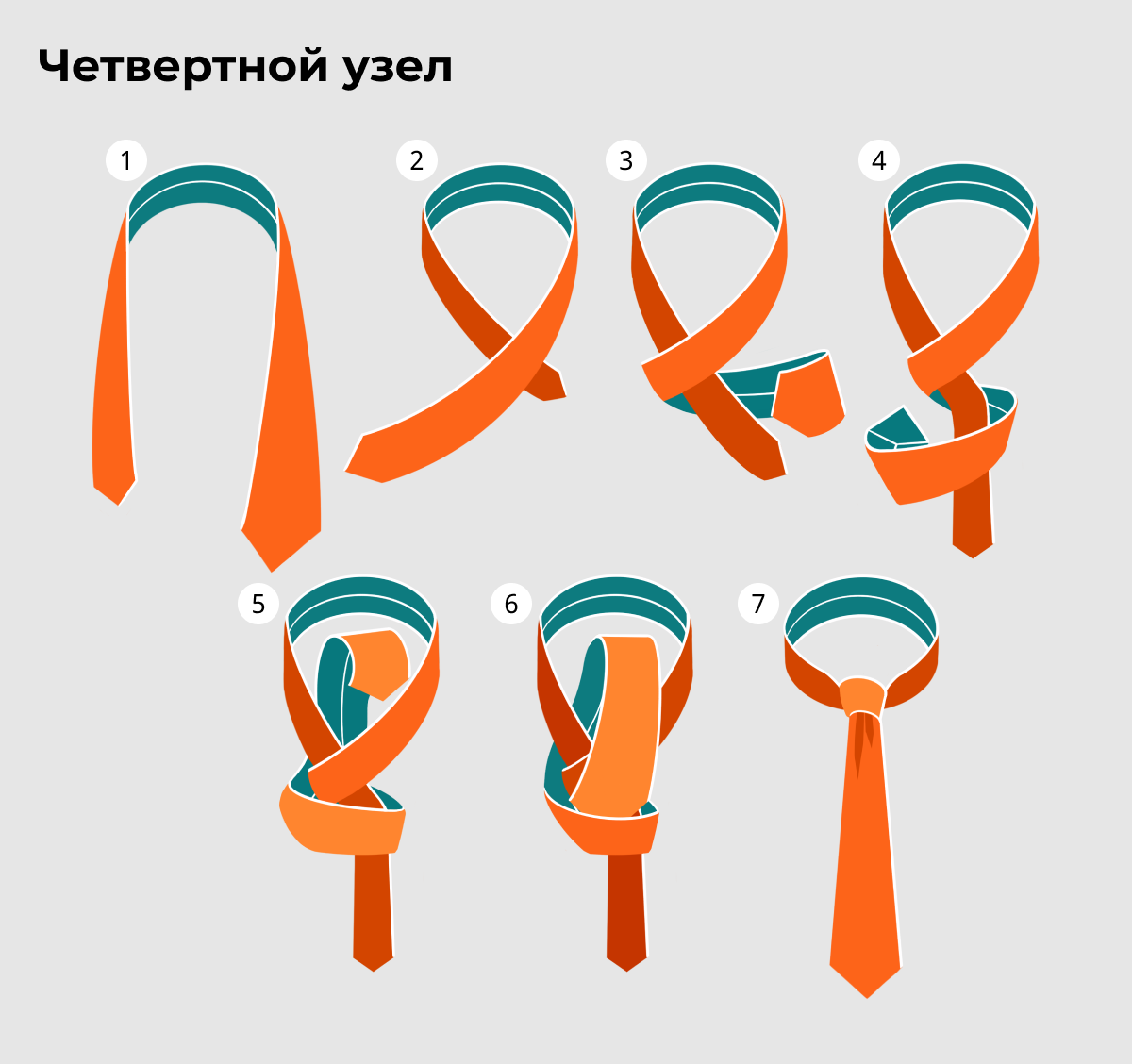 Схема повязки галстука