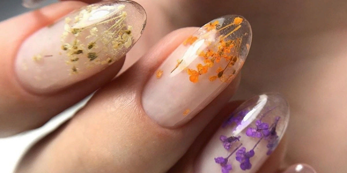 Декор для ногтей из сухоцвета – araffella.ru