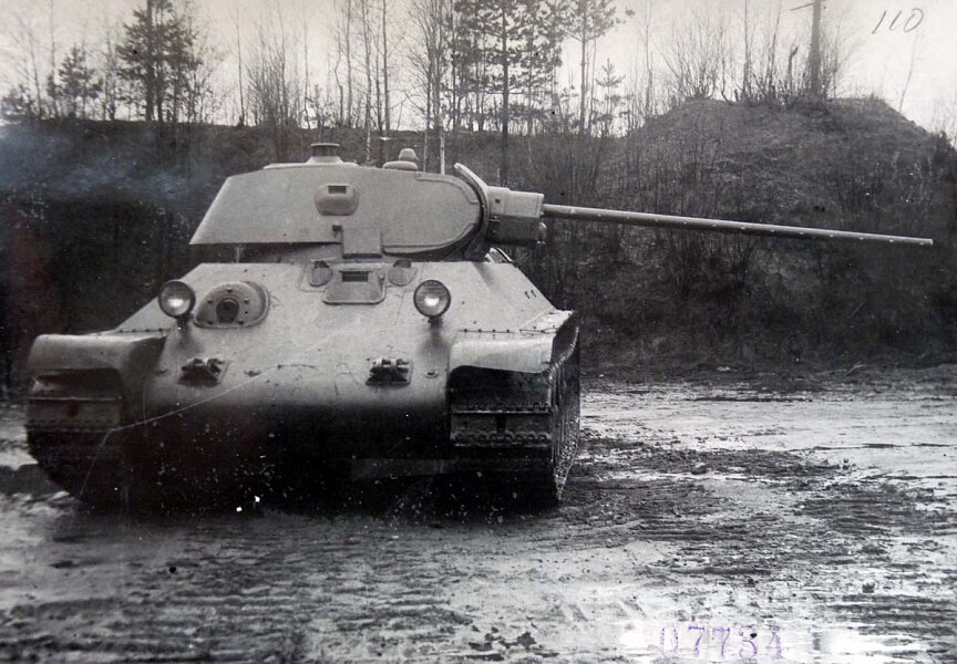 Т-34-57 во время испытаний.