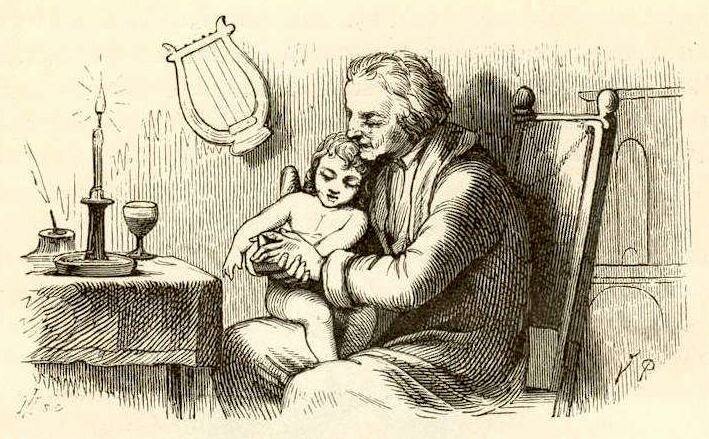 Иллюстрация к сказке Андерсена "Скверный мальчишка"