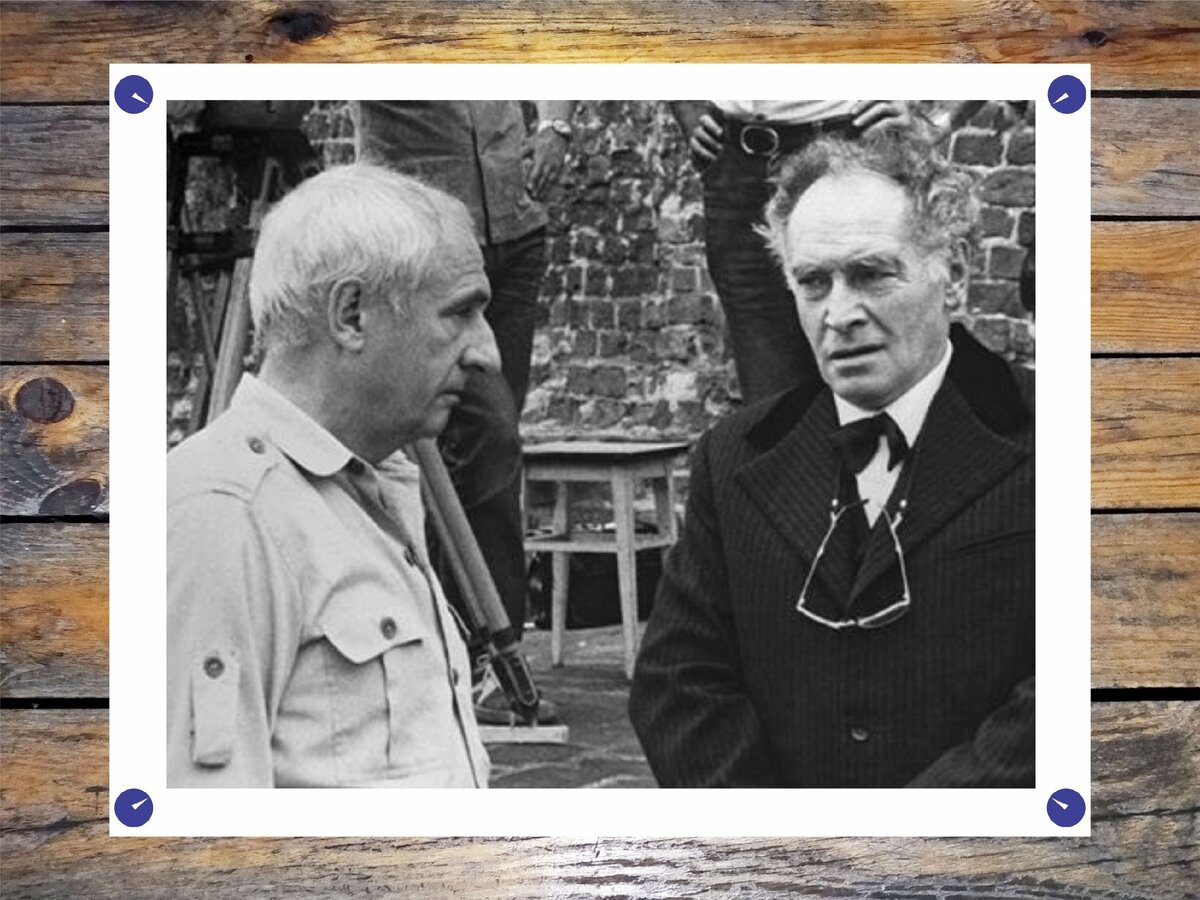 Марк Захаров и Вячеслав Тихонов на съёмках фильма "Убить дракона". Источник: babr24.com/?IDE=193403