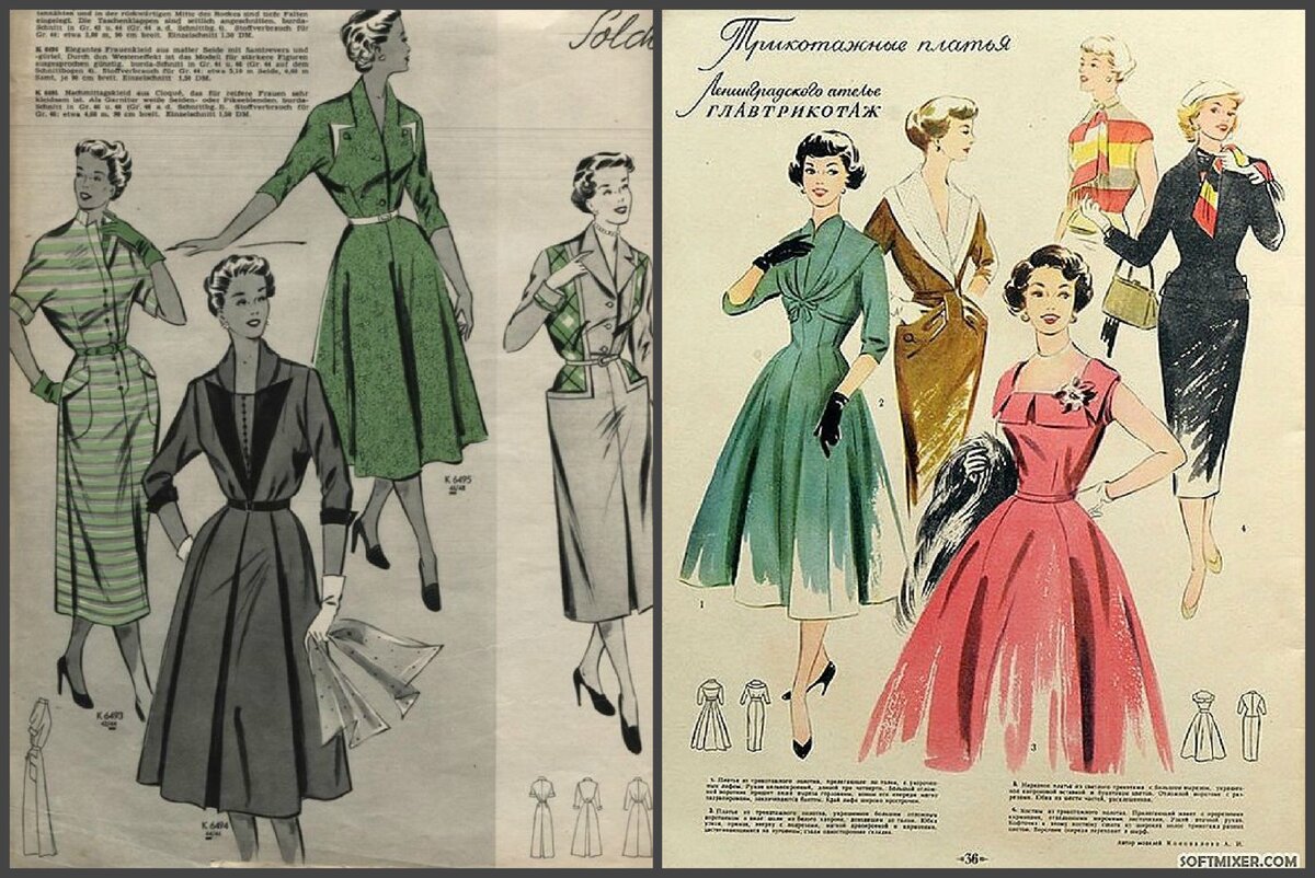 Естественно, и в советских моделях встречался угловатый крой, так же, как и плавные, мягкие линии в Западном. Поэтому здесь стоит смотреть на частоту использования и общие пропорции