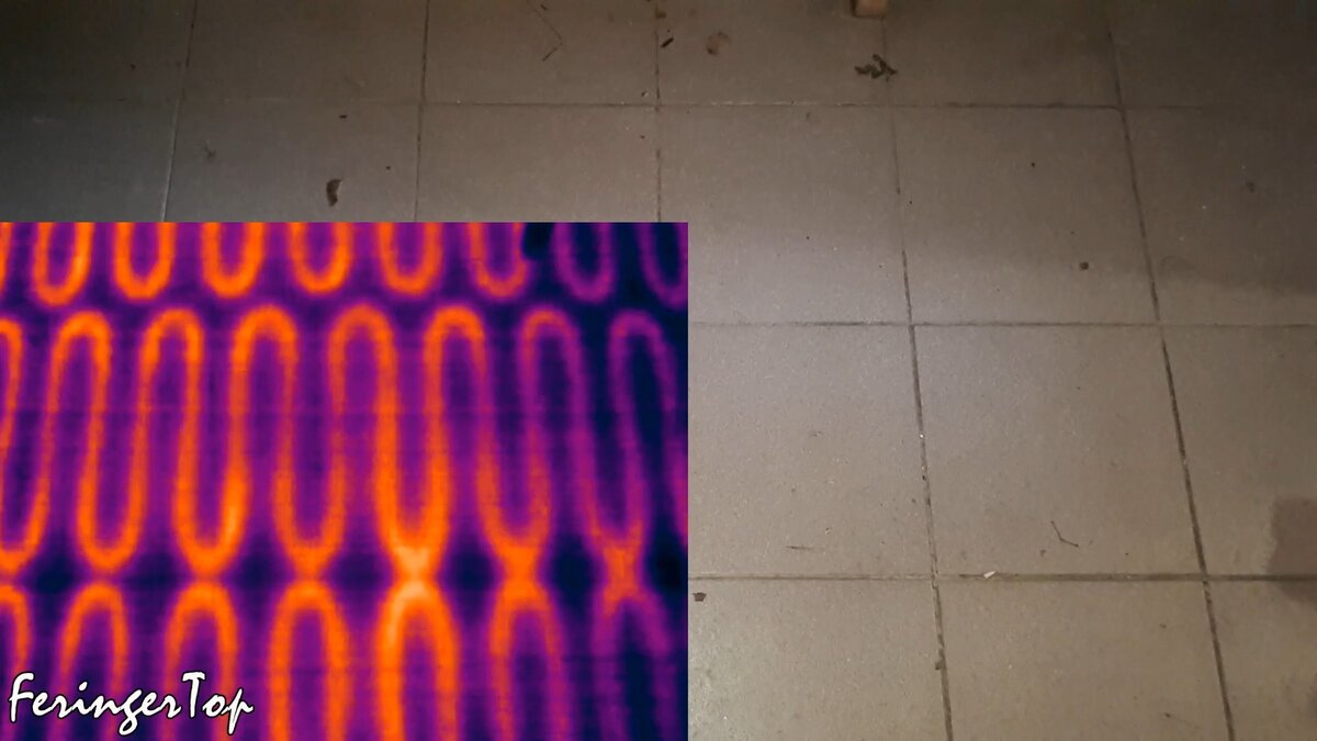 Проверил тёплый пол тепловизором - всё в порядке (в конце есть видео)