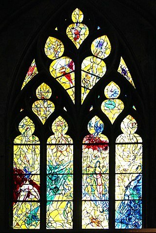 Сотворение мира. Витраж Марка Шагала в Мецском соборе. Фото: Wikimedia Commons