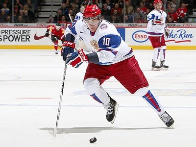 Якупов в составе юниорской сборной России на Кубке Вызова в Канаде