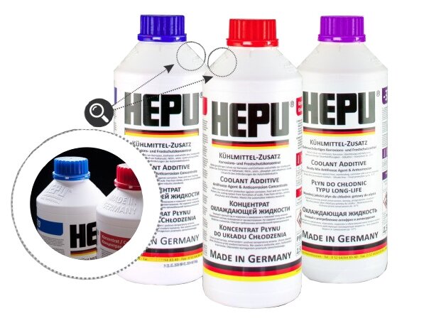  Немецкий производитель HEPU с целью защиты оригинального антифриза от подделок, изменили дизайн упаковки своих охлаждающий жидкостей, об этом сообщили официальные дистрибьюторы в Украине.
     Начиная  с сентября 2020  Хепу будут поставлять официальным дистрибьюторам по всему миру первые канистры с тиснением логотипа в коробках нового дизайна, последующие месяцы будут переходными.    
    Официальные партнеры дистрибьюторы HEPU буду продавать охлаждающие жидкости в упаковках и канистрах как старого образца, так и нового дизайна. Компания HEPU усовершенствовала всем известную белую канистру тиснением логотипа «HEPU - The Original», а также новым надписью «Made in Germany», тем самым сделав важный шаг для защиты от  подделок Хепу.  Картонная коробка-упаковка с современными графическими элементами и надписью по периметру «HEPU - The Original» в полной мере отражает качество немецкого продукта, подчеркнув немаловажное значение упаковки и ее содержимого.
