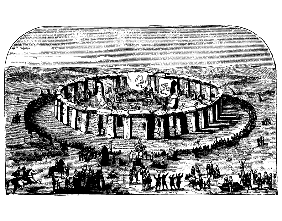 Стоунхендж. Гравюра 16 века.