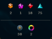 Вот так вот выглядят иконки, которые показывают редкость образов.