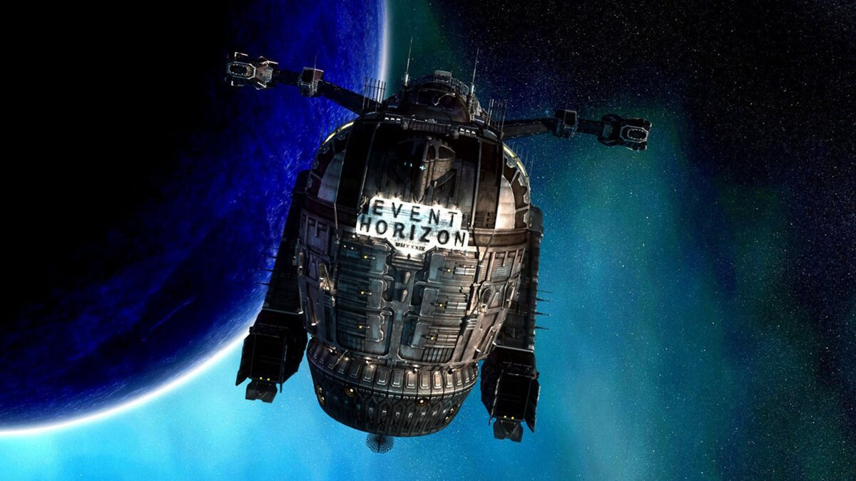 Ужасы про космический корабль. Сквозь Горизонт / event Horizon (1997). Сквозь Горизонт фильм 1997 корабль. Сквозь Горизонт пол у с Андерсон 1997. Горизонт событий корабль.