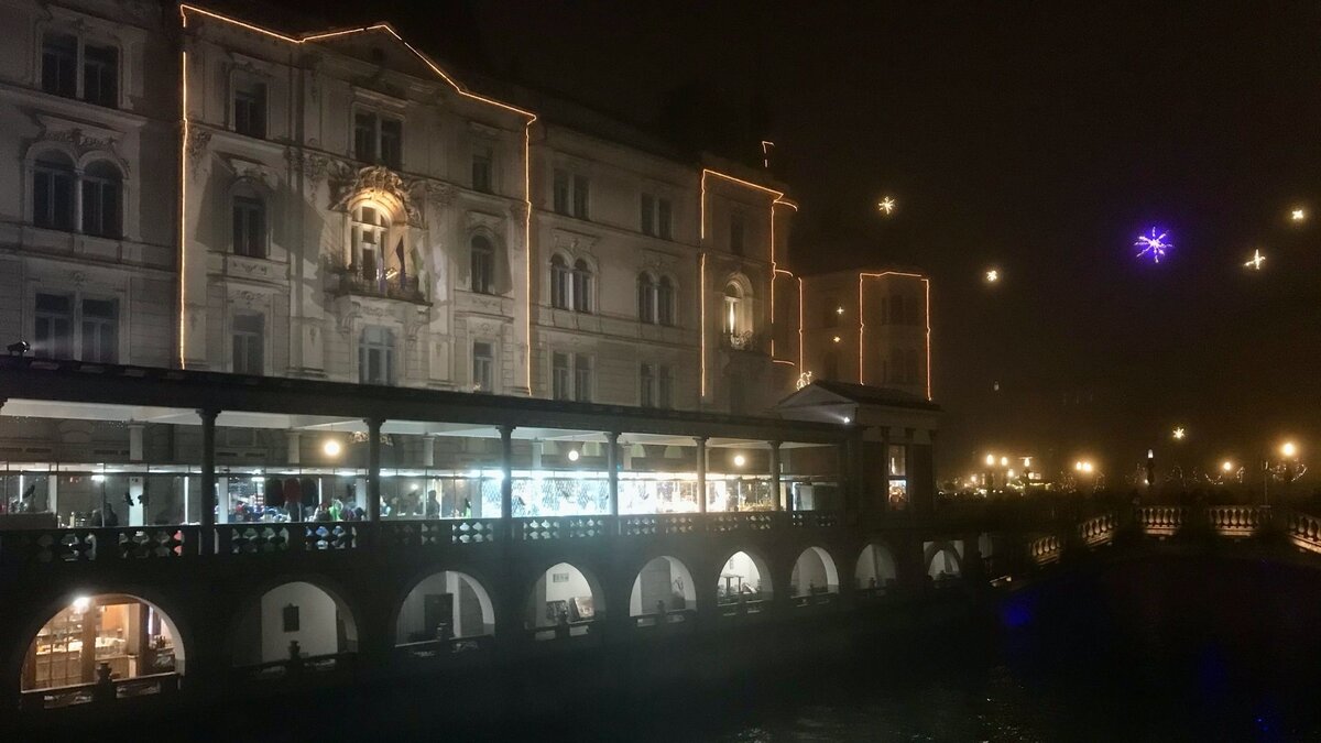 Туманная Любляна в рождественский адвент